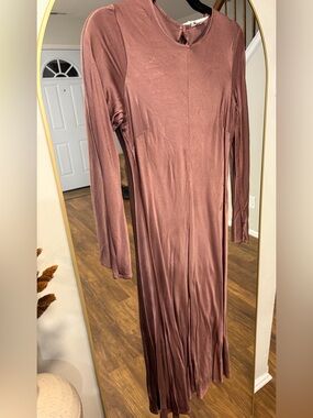 Ghost London Brown Silk Dress